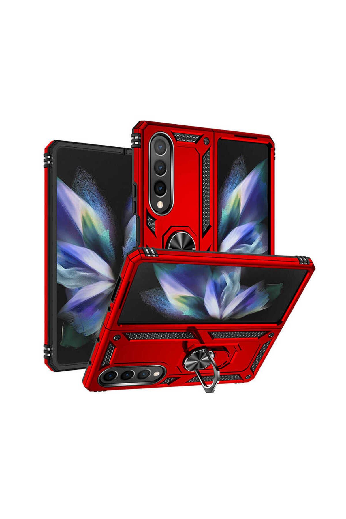 Galaxy Z Fold 4 Uyumlu BSAY Vega Kılıf-Mavi Kırmızı