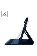 Galaxy Tab A8 10.5 SM-X200 (2021) Uyumlu BSAY Dönebilen Standlı Kılıf-Mor Mor