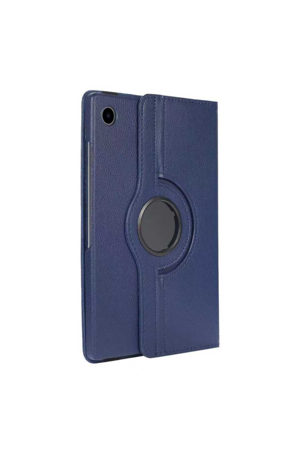 Galaxy Tab A8 10.5 SM-X200 (2021) Uyumlu BSAY Dönebilen Standlı Kılıf-Mor Lacivert