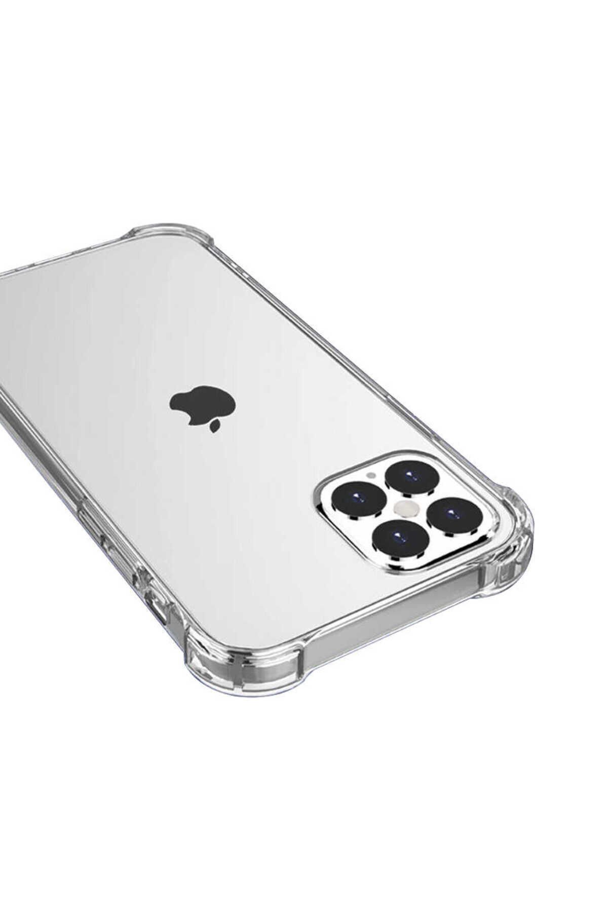 iPhone 12 Pro Max Uyumlu BSAY Nitro Anti Shock Silikon-Renksiz Renksiz