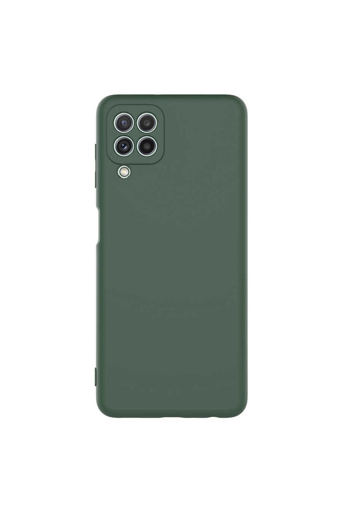 Galaxy A22 4G Kılıf BSAY Mara Lansman Kapak - Pembe Açık Koyu Yeşil