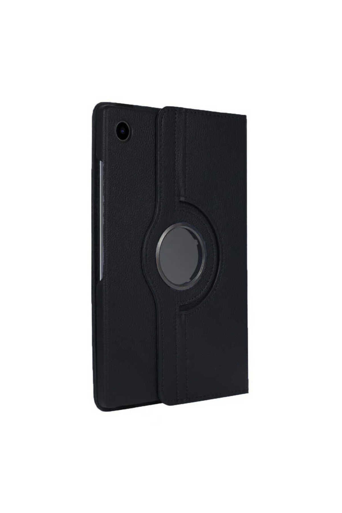 Galaxy Tab A8 10.5 SM-X200 (2021) Uyumlu BSAY Dönebilen Standlı Kılıf-Mor Siyah