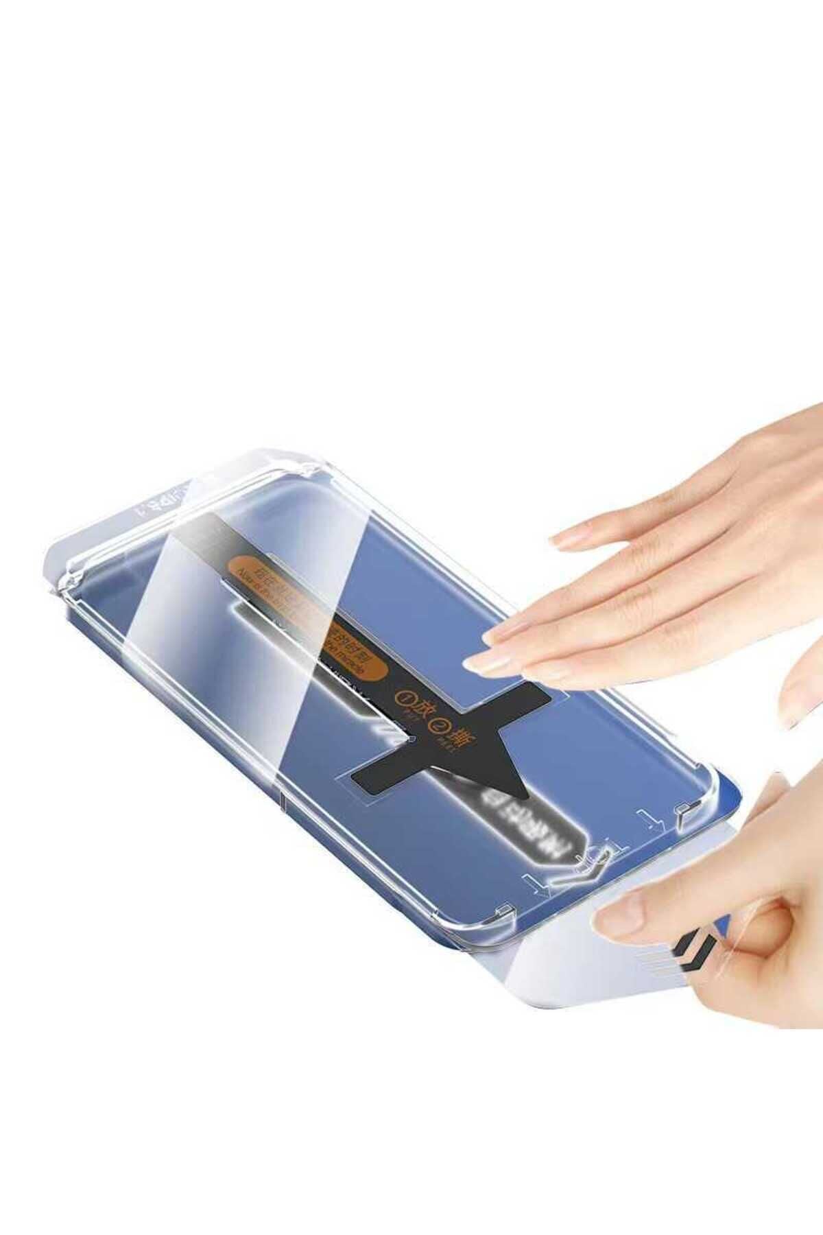 iPhone 13 Uyumlu BSAY Süper Fast Anti-Dust Toz Önleyici Temperli Ekran Koruyucu