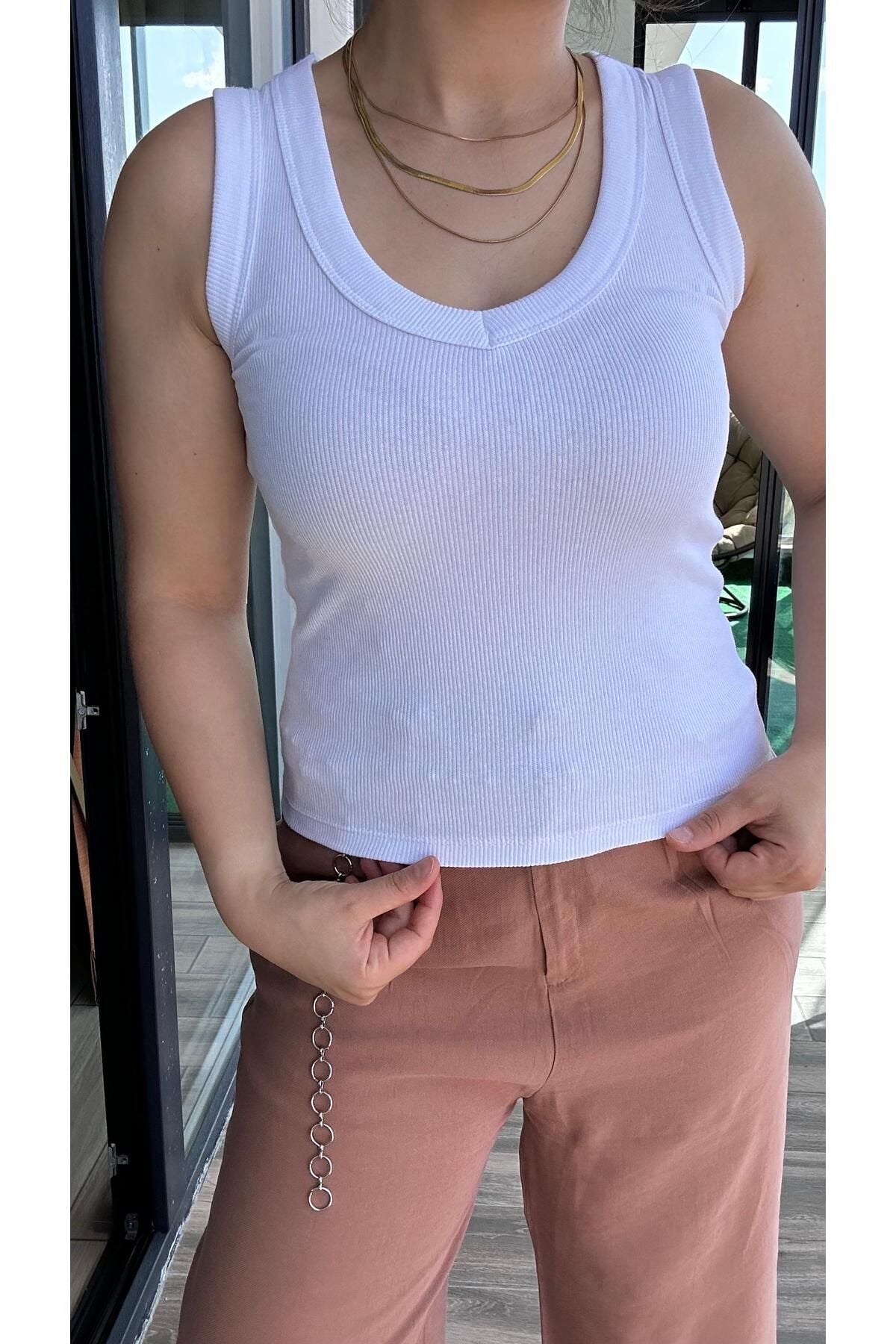 Beyaz Basic Atlet Beyaz - M