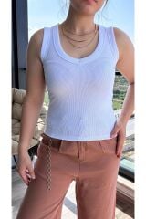 Beyaz Basic Atlet Beyaz - M