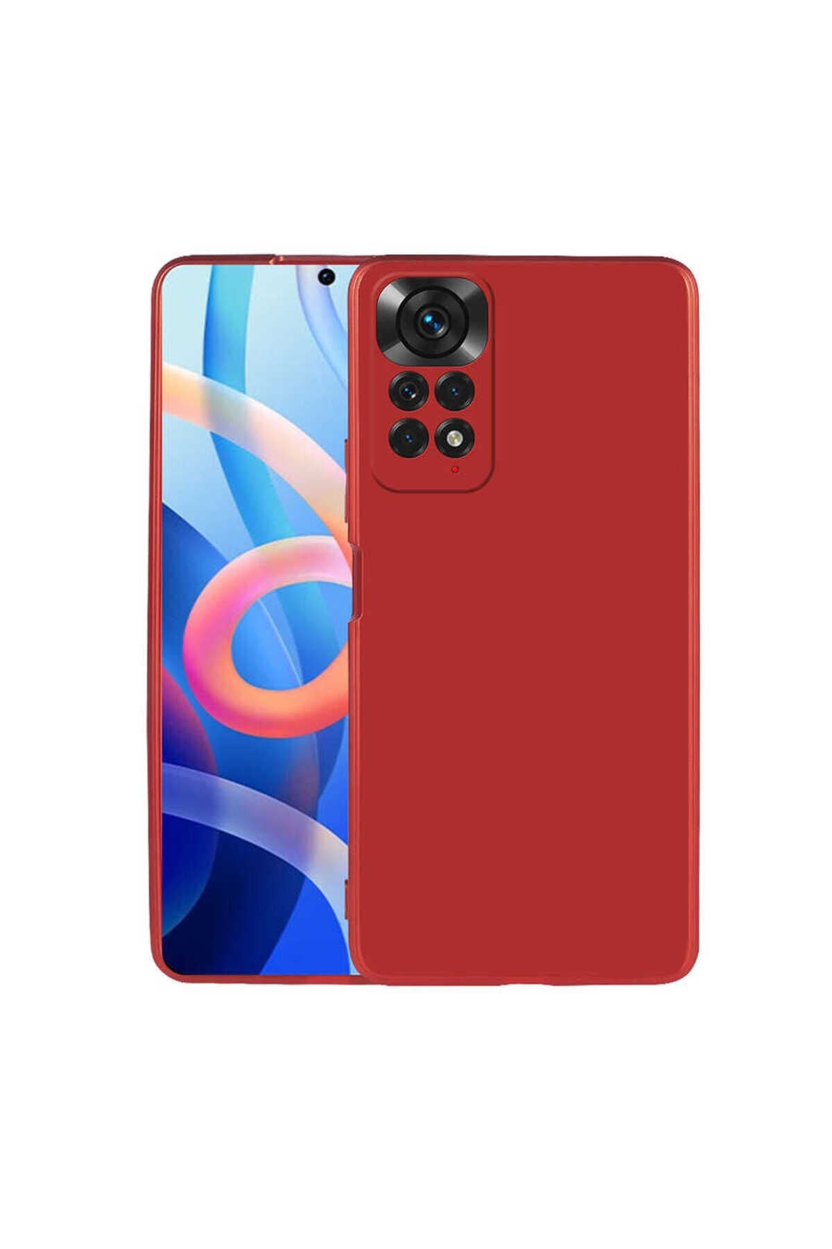 Redmi Note 11S Global Kılıf BSAY Premier Silikon Kapak - Siyah Kırmızı