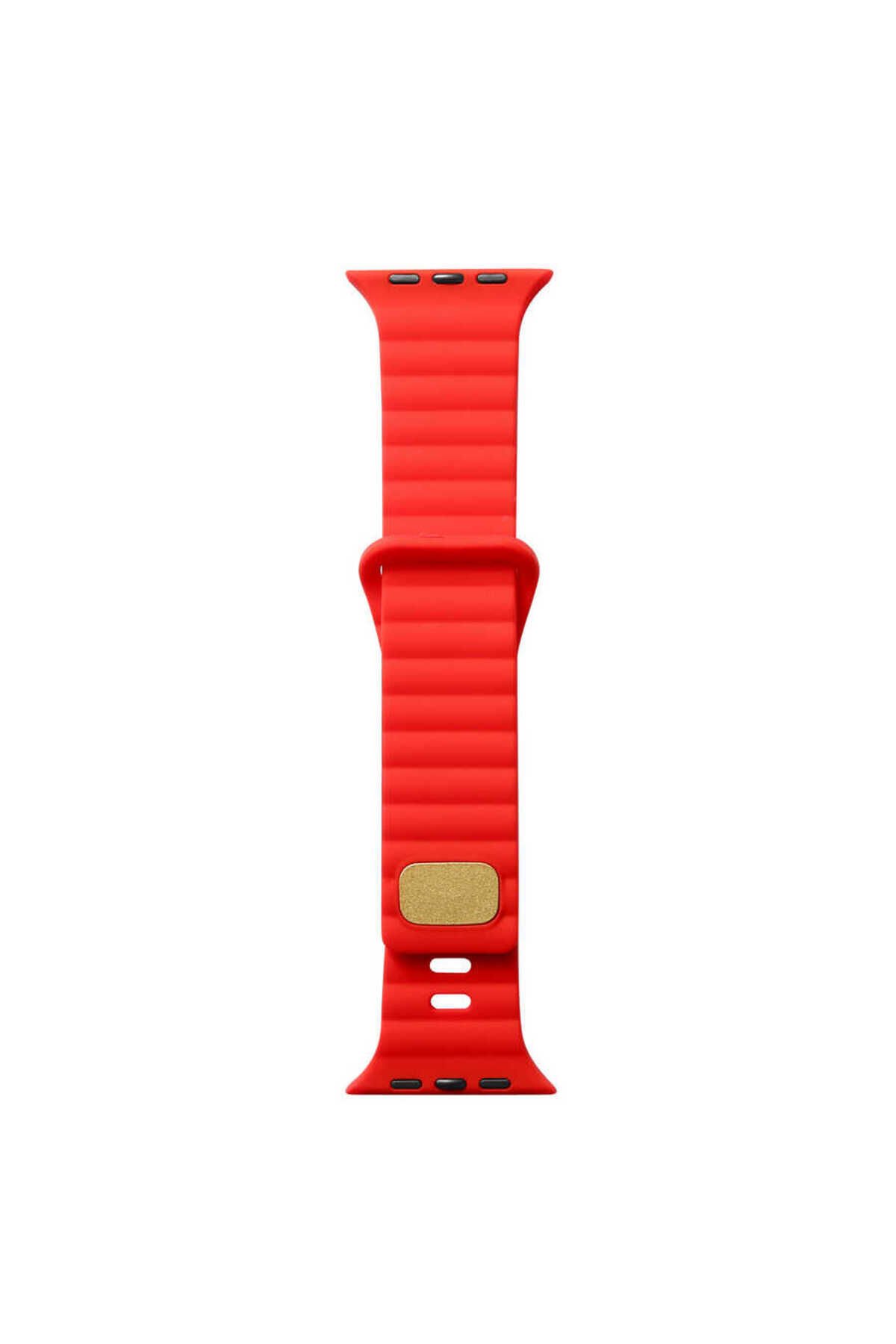 Watch Ultra 49mm Uyumlu KRD-73 Uyumlu FZD Kordon-Kırmızı