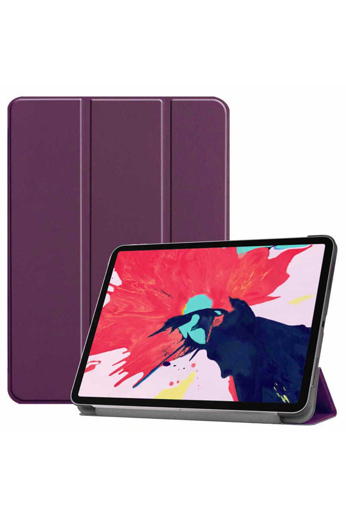 iPad Air 11 2025 M3 BSAY Smart Cover Standlı 1-1 Kılıf - Siyah Siyah