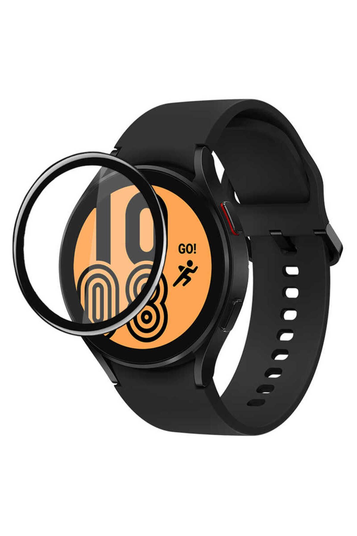 Galaxy Watch 4 40mm BSAY PMMA Pet Saat Ekran Koruyucu - Siyah Siyah