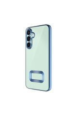 Galaxy A16 Uyumlu Kılıf Kamera Korumalı Logo Gösteren BSAY Omega Kapak-Siyah Rose Gold