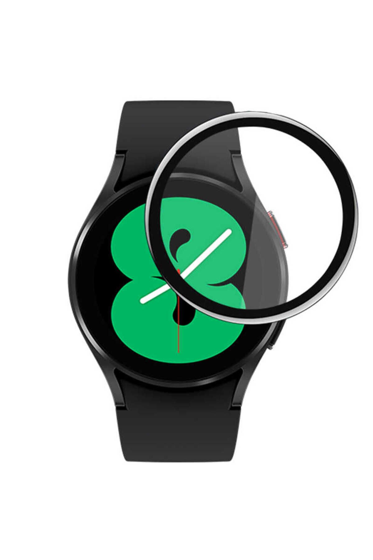 Galaxy Watch 4 44mm BSAY PMMA Pet Saat Ekran Koruyucu - Siyah Siyah