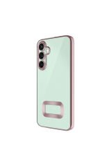 Galaxy A16 Uyumlu Kılıf Kamera Korumalı Logo Gösteren BSAY Omega Kapak-Siyah Mavi
