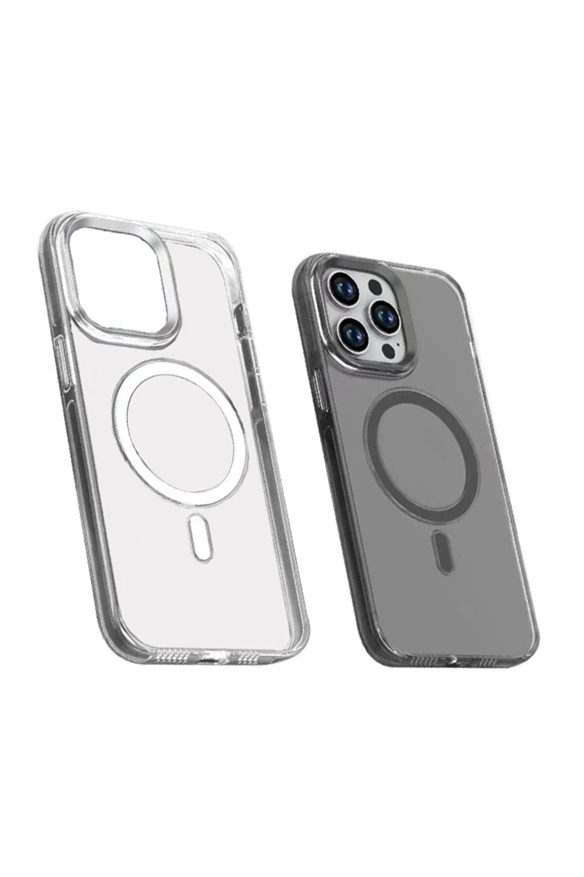 iPhone 15 Pro Max Uyumlu BSAY Wireless Şarj Özellikli Şeffaf Efsane Kılıf-Renksiz Renksiz
