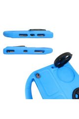 iPad Pro 10.5 (7.Nesil) Uyumlu BSAY Wheel Car Tekerlek Standlı Tablet Eva Silikon Kılıf-Mor Mor