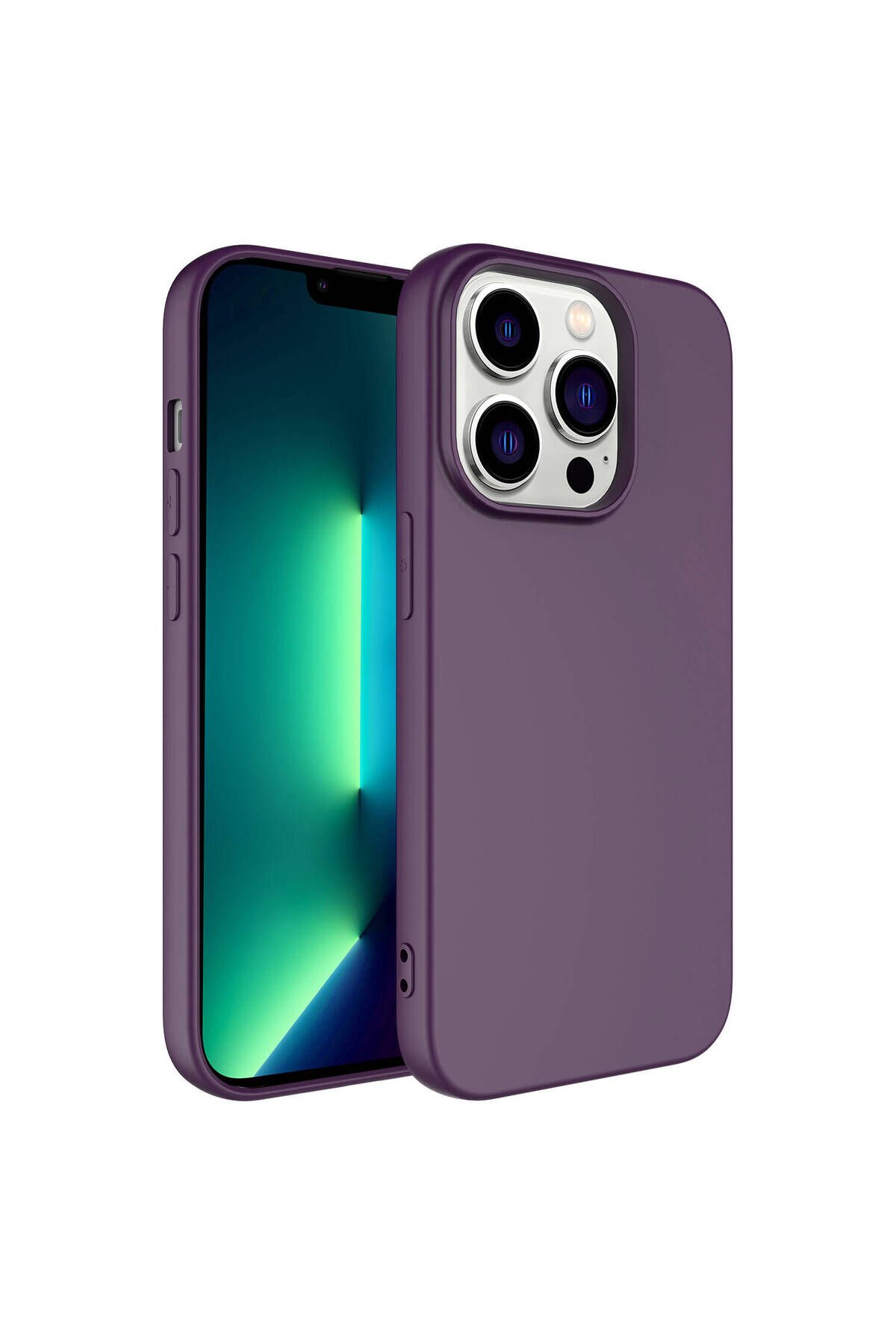 iPhone 14 Pro Max Kılıf NXAR Kamera Korumalı Mara Lansman Kapak - Koyu Mor Koyu Mor