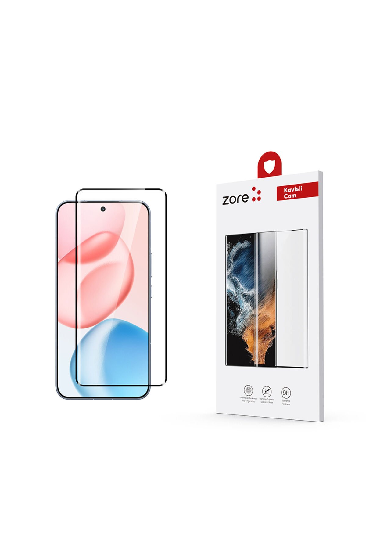 Honor 400 Pro Zore Full Yapışkanlı Cam Ekran Koruyucu - Şeffaf