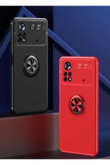 Poco M4 Pro 4G Kılıf GZST Ravel Silikon Kapak - Siyah-Kırmızı Siyah-Kırmızı