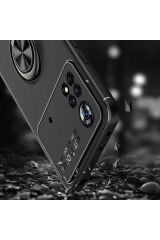 Poco M4 Pro 4G Kılıf GZST Ravel Silikon Kapak - Siyah-Kırmızı Siyah-Kırmızı