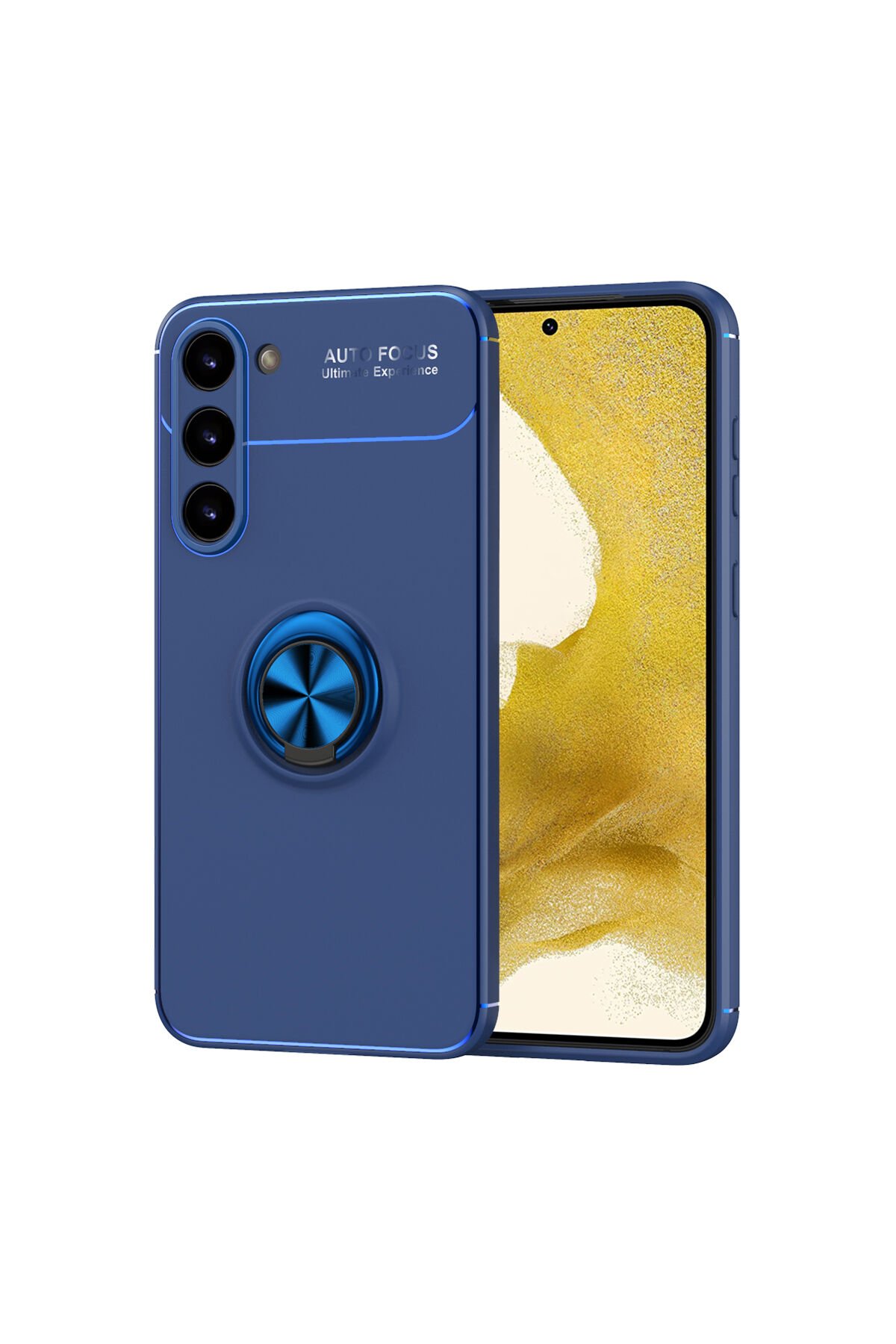 Galaxy S23 Plus Uyumlu BSAY Ravel Silikon Kılıf-Siyah-Mavi Mavi