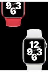 Watch 44mm Uyumlu KRD-31 Solo Loop Medium BSAY Kordon-Sarı Beyaz