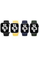 Watch 44mm Uyumlu KRD-31 Solo Loop Medium BSAY Kordon-Sarı Yeşil