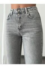 Açık Gri Mom Jean Gri - 38