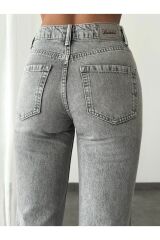 Açık Gri Mom Jean Gri - 38
