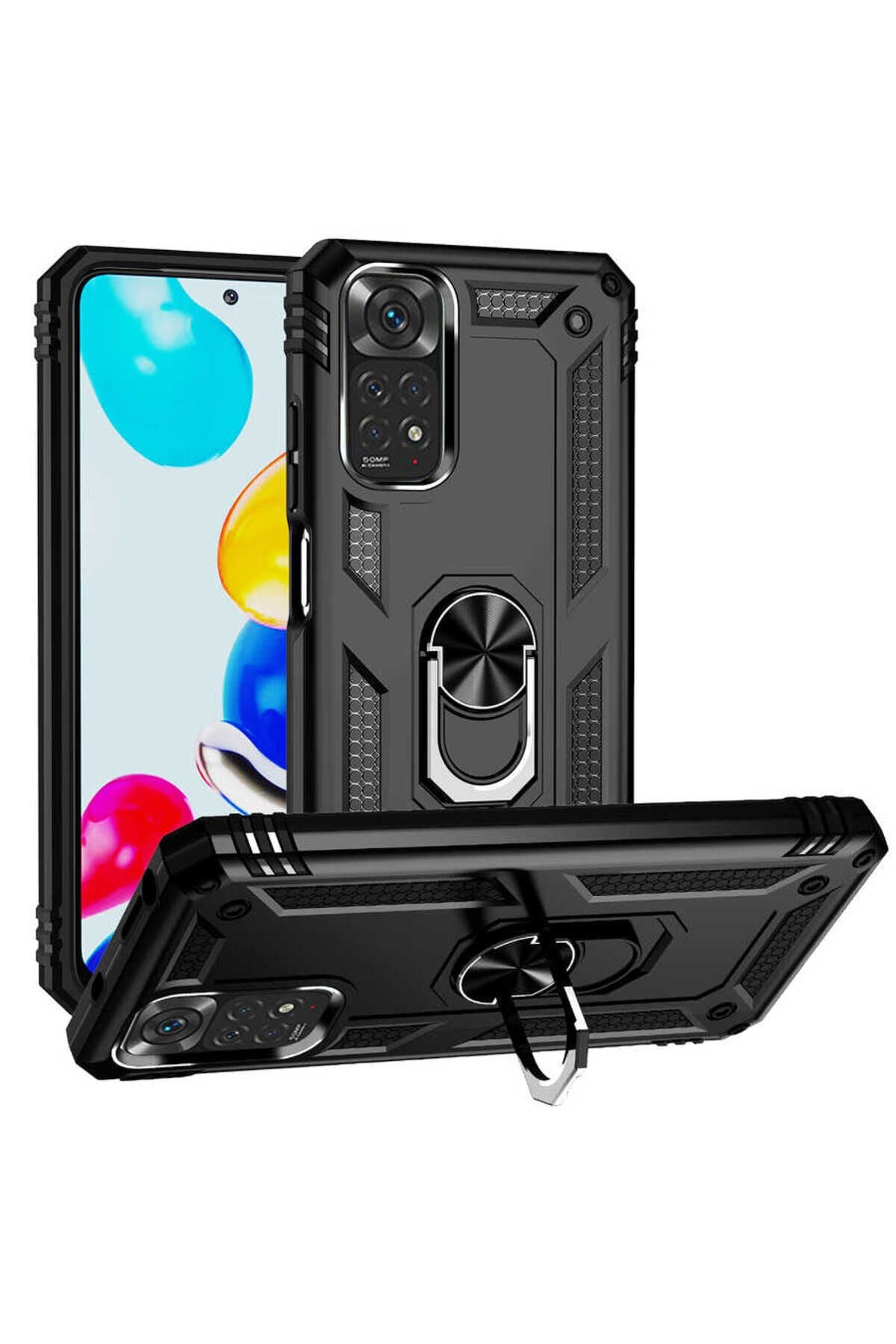 Redmi Note 11S Global Kılıf N7TH Vega Kapak - Siyah Siyah