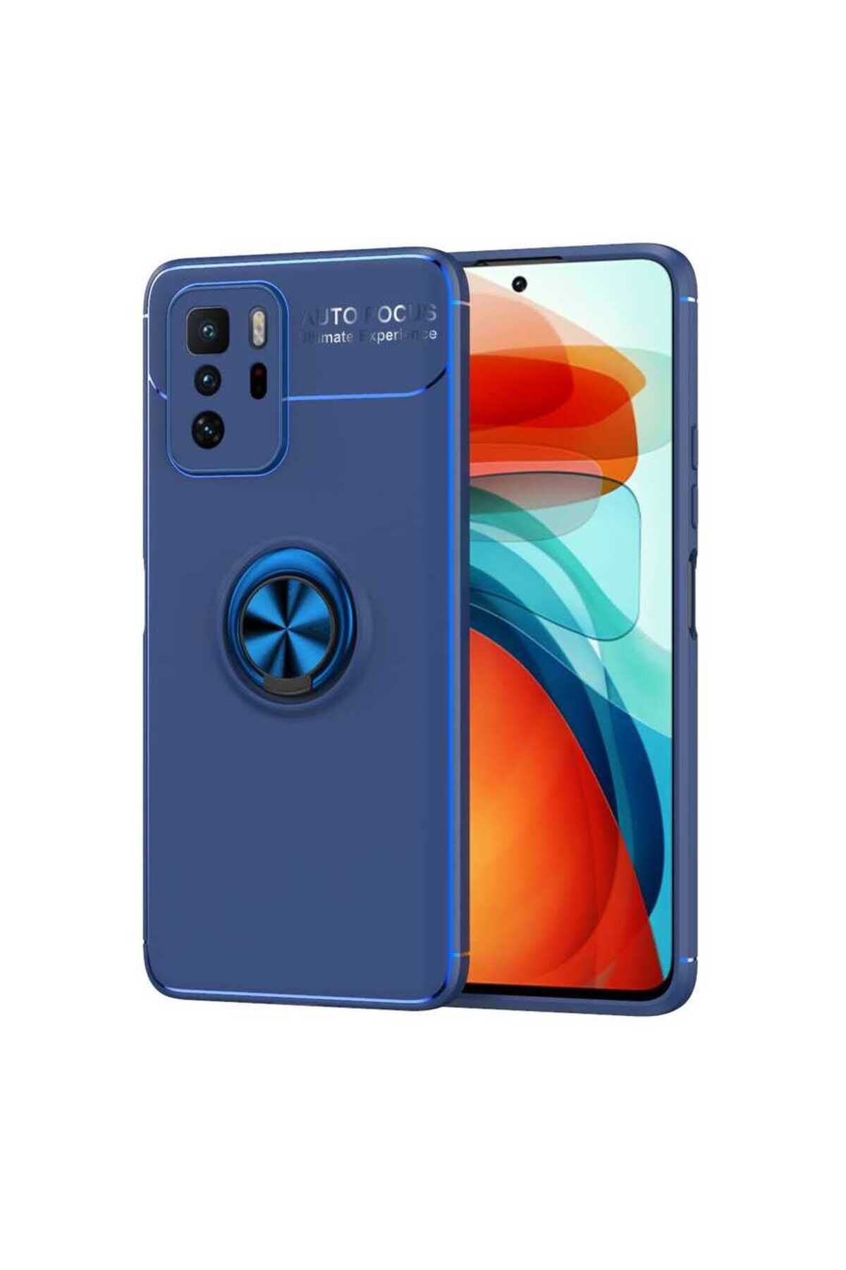 Poco X3 GT Kılıf BSAY Ravel Silikon Kapak - Siyah-Rose Gold Mavi