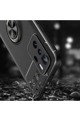 Poco X3 GT Kılıf BSAY Ravel Silikon Kapak - Siyah-Rose Gold Mavi