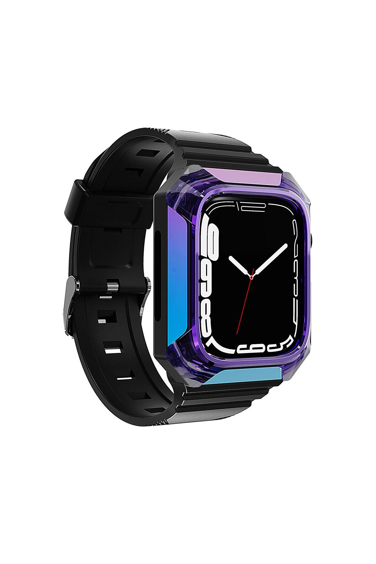 Watch 44mm Uyumlu KRD-88 Sert PC Kasa Koruyuculu Uyumlu BSAY Kordon-Mor Mor