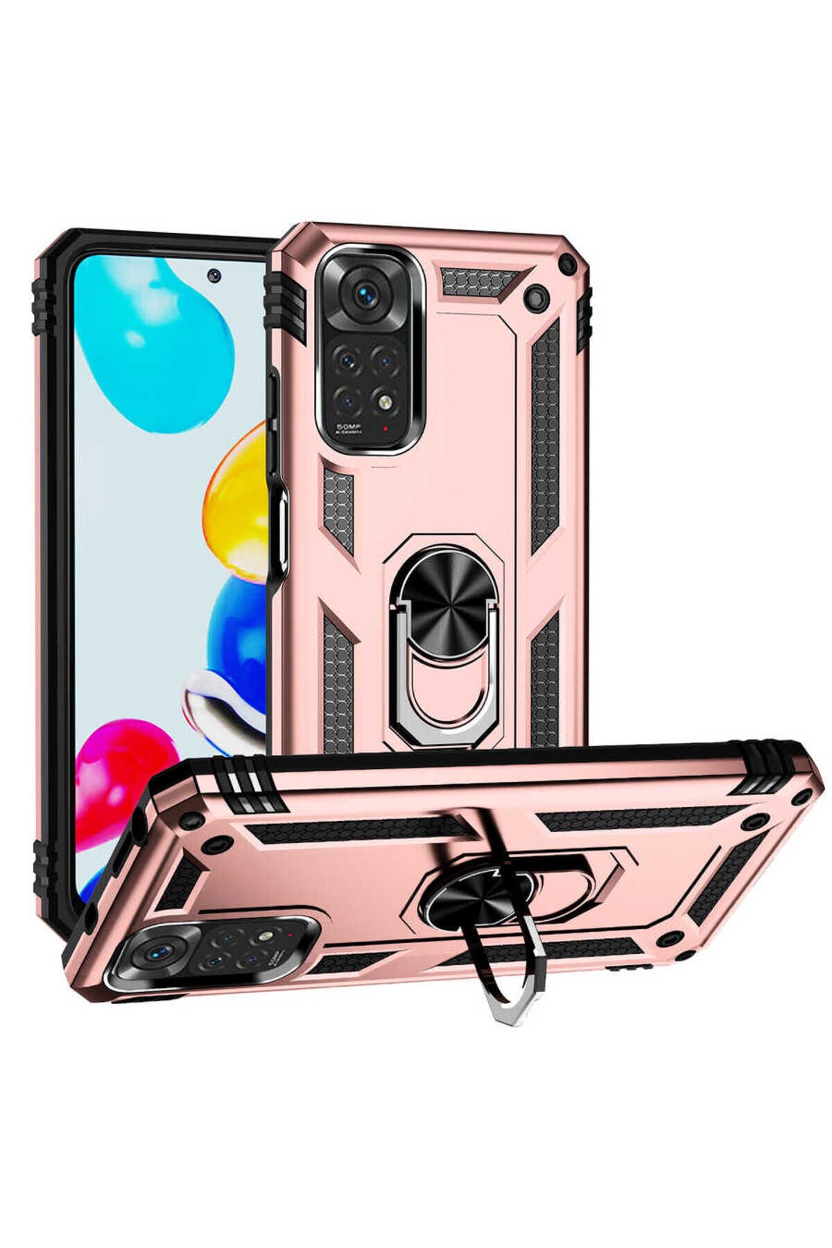 Redmi Note 11S Global Kılıf NXAR Vega Kapak - Rose Gold Rose Gold