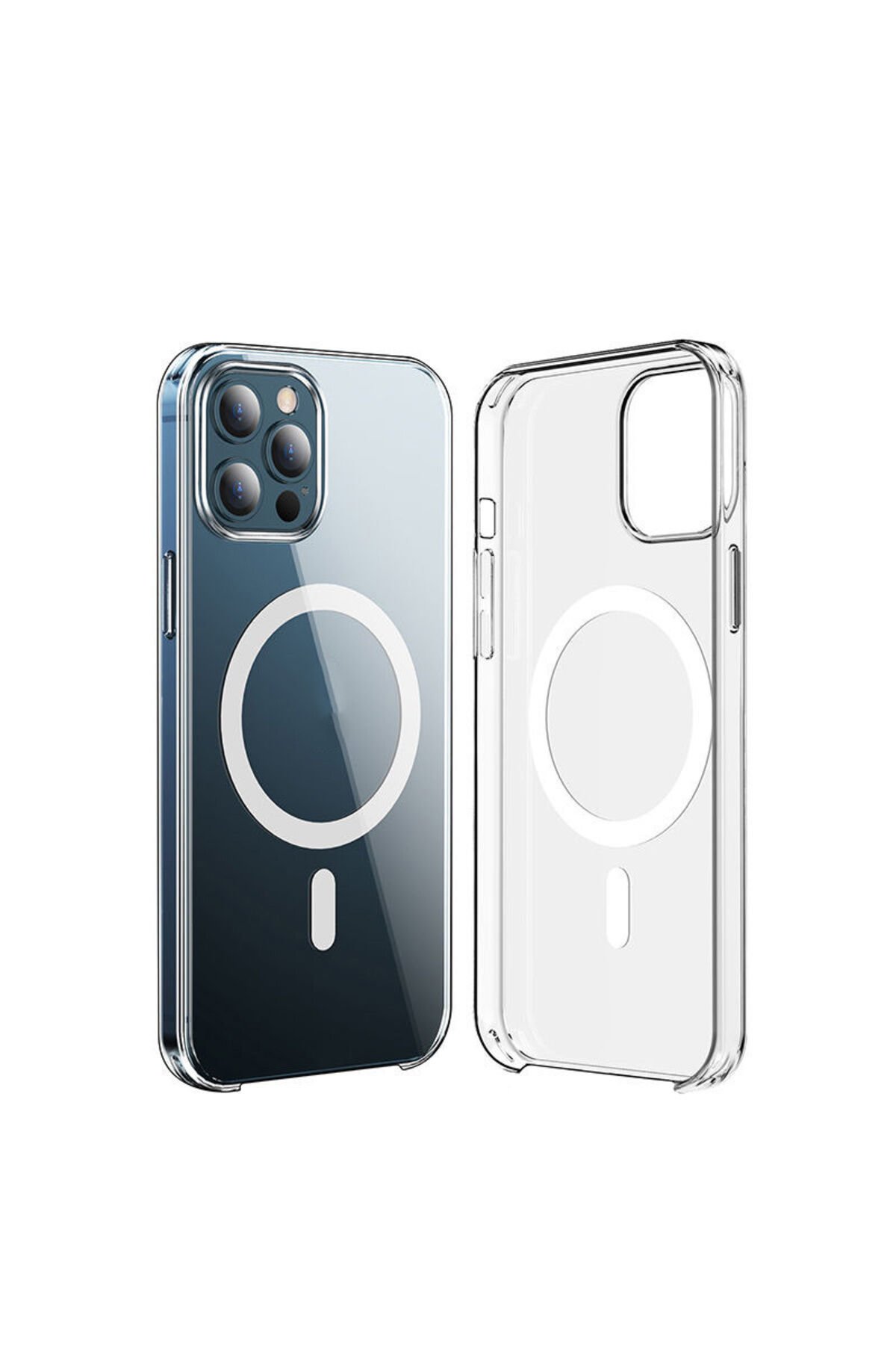 iPhone 15 Pro Max Uyumlu BSAY Wireless Şarj Özellikli Şeffaf Orjin Kılıf-Renksiz Renksiz