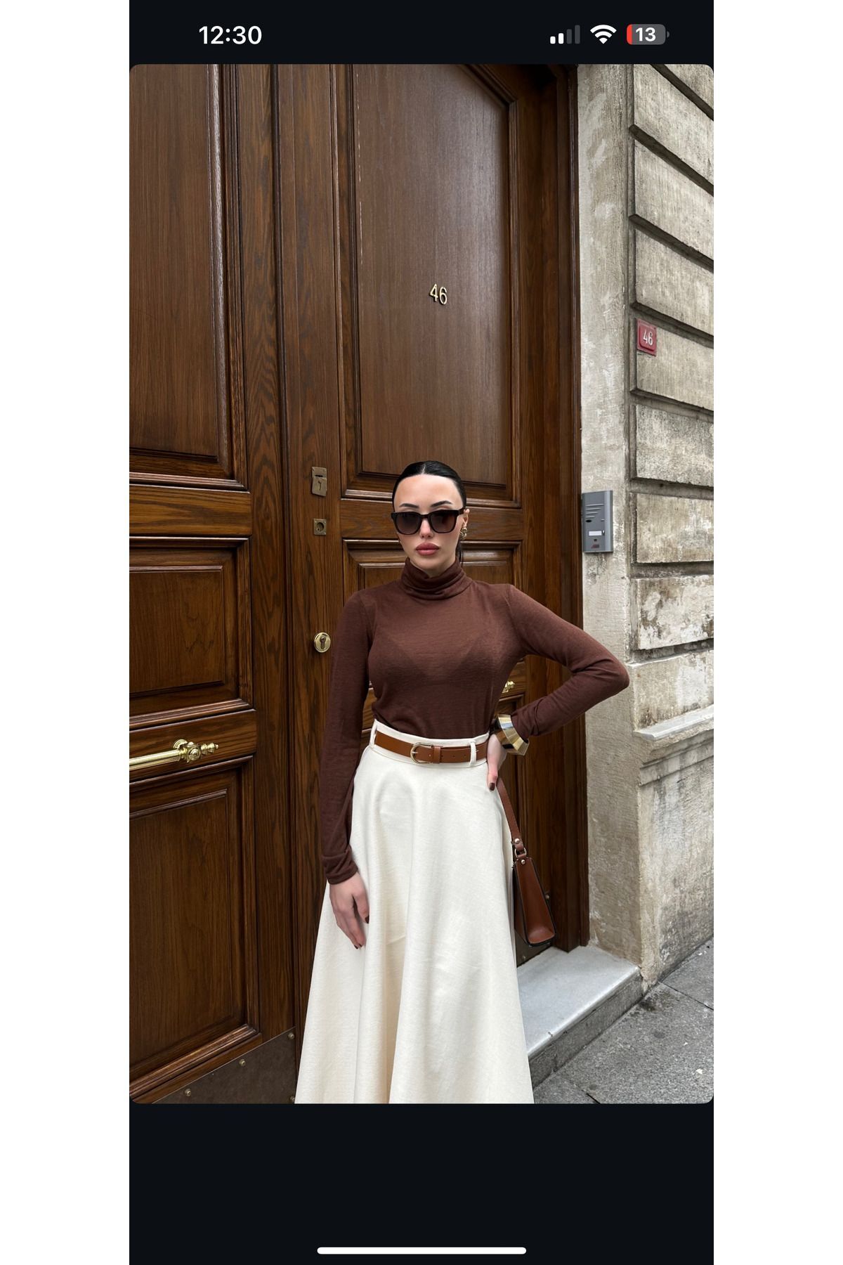 Gabardin Kumaş Prenses Etek Beyaz - M