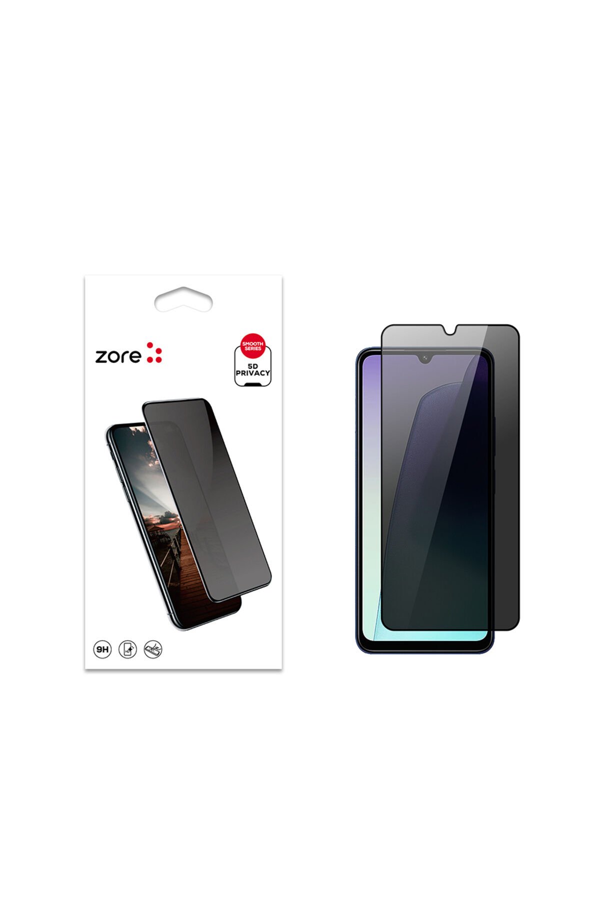 Redmi 14C 4G Zore New 5D Privacy Temperli Ekran Koruyucu - Siyah