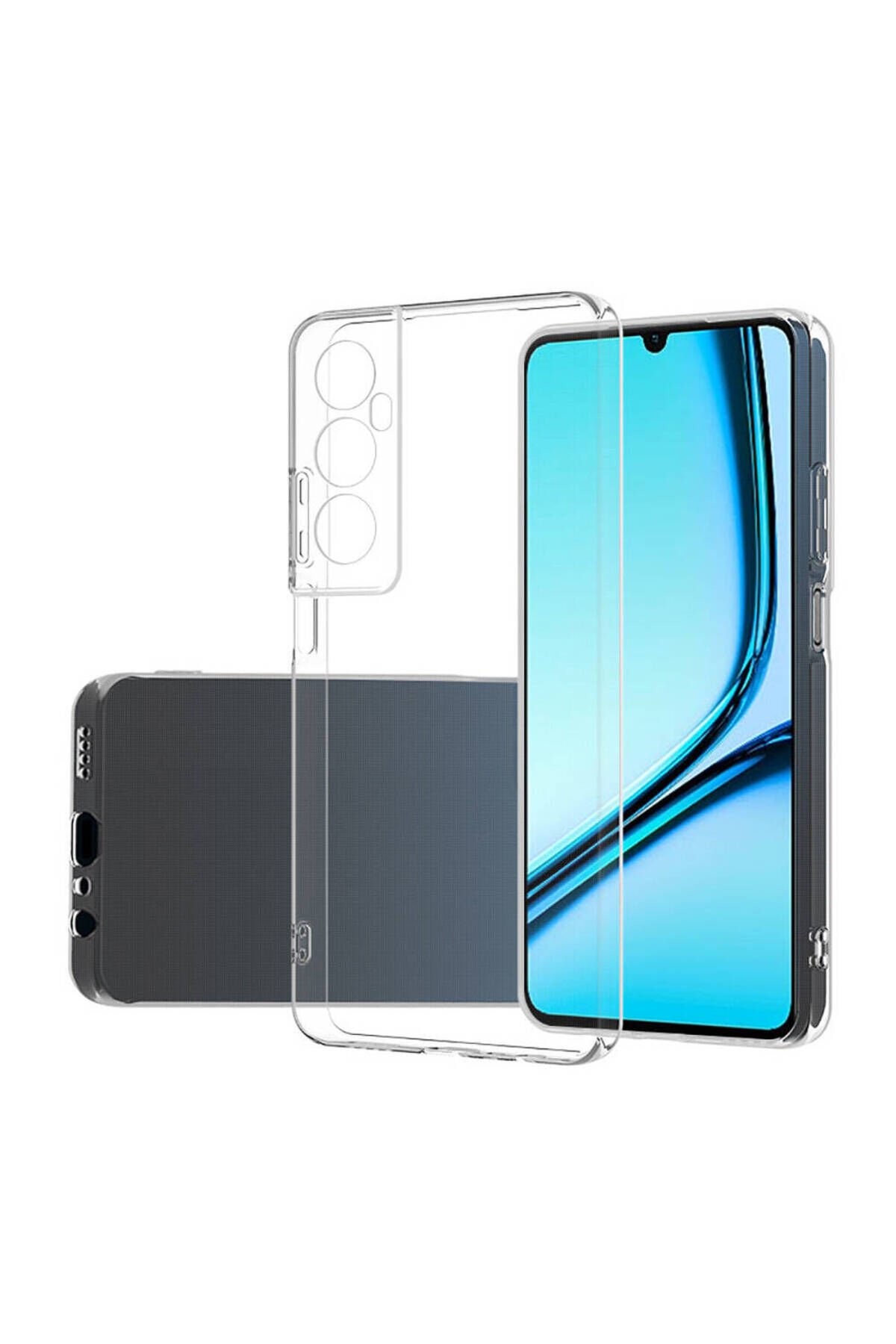 Realme C65 4G Kılıf ZPRB Süper Silikon Kapak - Şeffaf Şeffaf