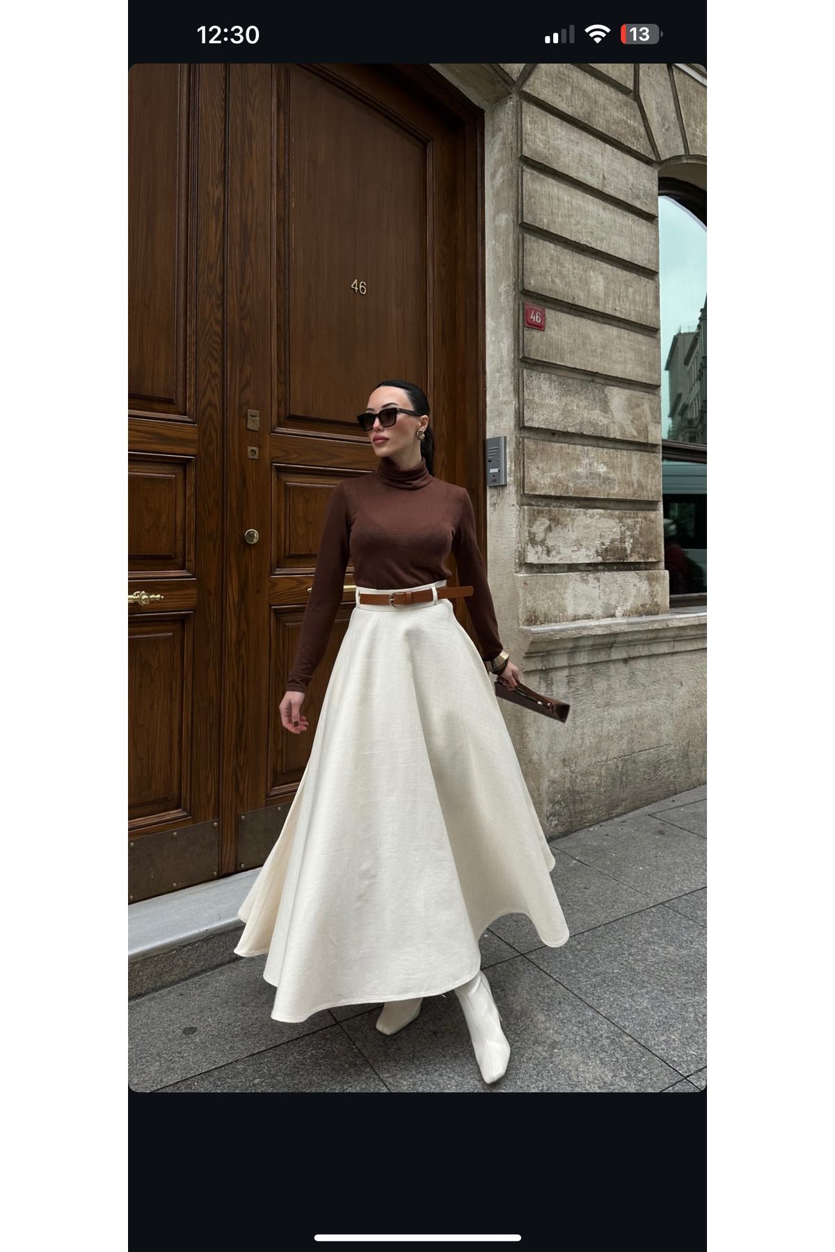 Gabardin Kumaş Prenses Etek