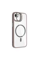 iPhone 16E Kılıf Standlı ve Kamera Lens Hediyeli M-Safe Şarj Özellikli ZPRB Etro Kapak - Desert Tita