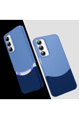 Galaxy A35 Kılıf Mıknatıslı BSAY Duble Kapak - Gri Lacivert