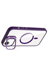 iPhone 16E Kılıf Standlı ve Kamera Lens Hediyeli M-Safe Şarj Özellikli ZPRB Etro Kapak - Desert Tita
