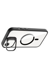 iPhone 16E Kılıf Standlı ve Kamera Lens Hediyeli M-Safe Şarj Özellikli ZPRB Etro Kapak - Desert Tita
