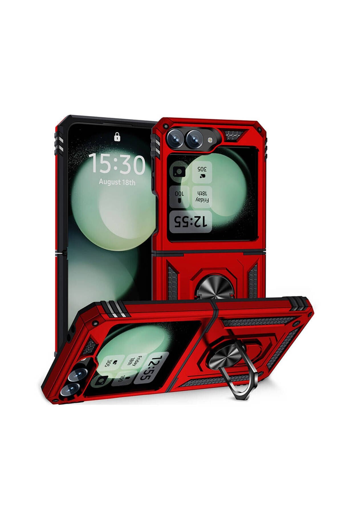 Galaxy Z Flip 6 Kılıf EFR Vega Kapak - Kırmızı Kırmızı