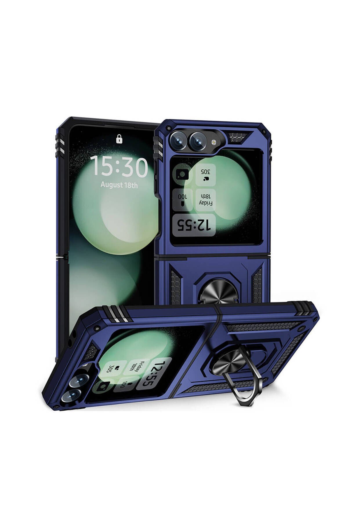 Galaxy Z Flip 6 Kılıf EFR Vega Kapak - Kırmızı Mavi