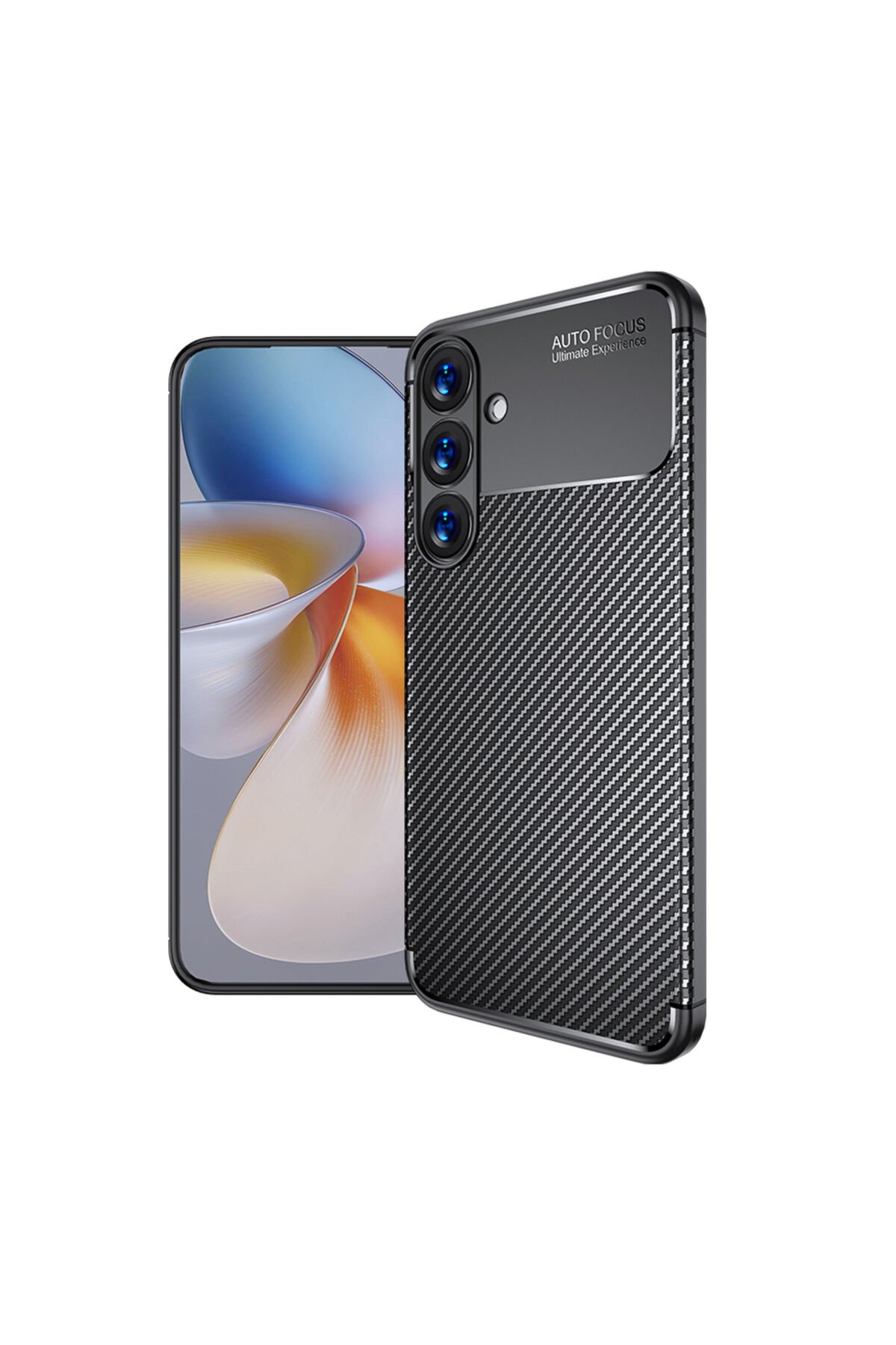 Galaxy S25 Uyumlu Kılıf BSAY Negro Silikon Kapak-Siyah Siyah
