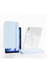 iPad Air 11 2025 M3 Kılıf Magnetik Ayrılabilen Airbagli Zore Sliding Tablet Kılıfı - Mavi Açık Mavi Açık