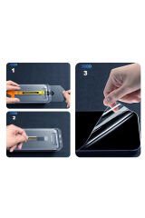 iPhone 17 Pro BSAY 2.5D Oliv HD Temperli Cam Ekran Koruyucu + Kolay Uygulama Aparatı - Şeffaf