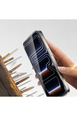 iPhone 17 Pro BSAY 2.5D Oliv HD Temperli Cam Ekran Koruyucu + Kolay Uygulama Aparatı - Şeffaf