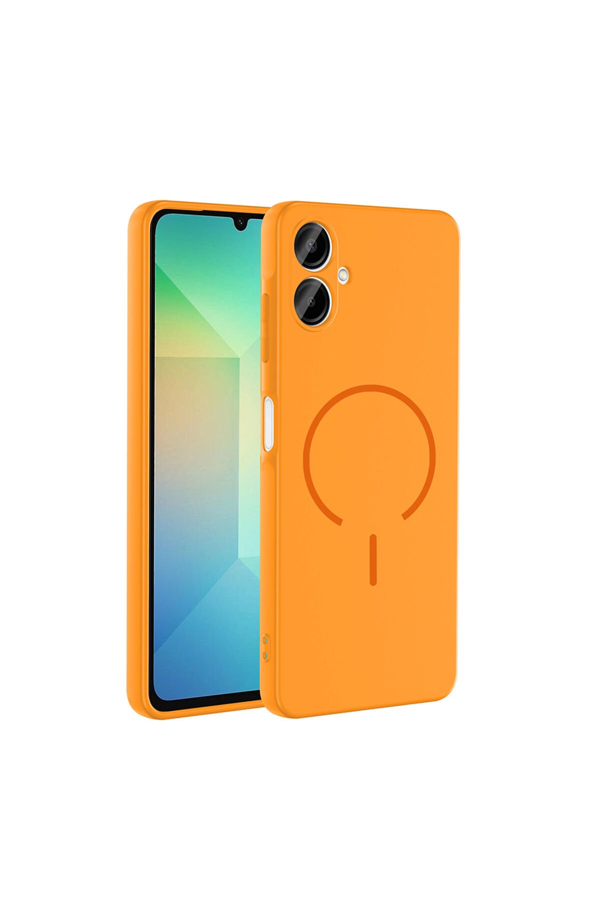 Galaxy A06 Kılıf M-safe Şarj Özellikli BSAY Meta Kapak - Turuncu