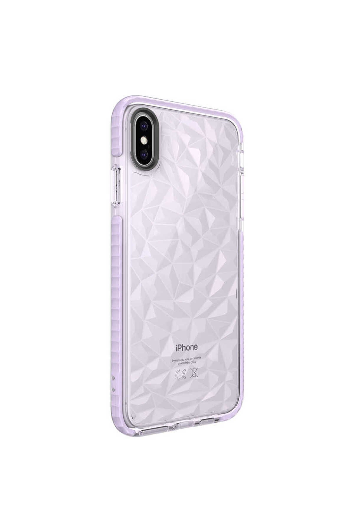 iPhone XS Max 6.5 Kılıf BSAY Buzz Kapak - Pembe Mor