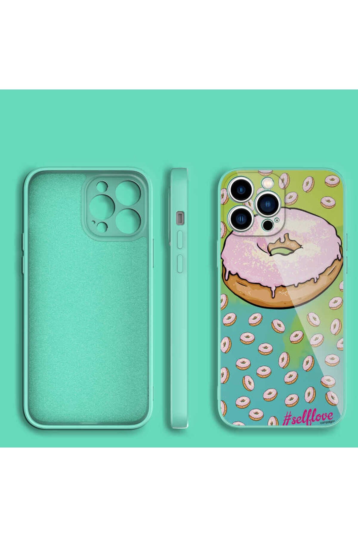 iPhone 12 Pro Max Uyumlu Kamera Korumalı Desenli Sert Silikon TKNC Epoksi Kılıf-NO7 No7